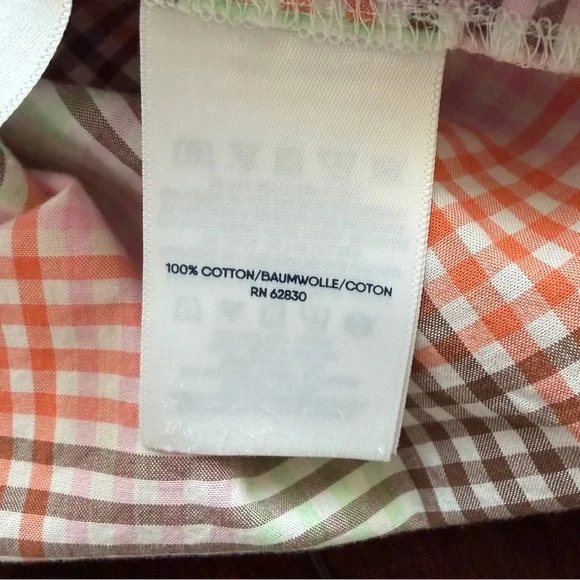 Lands' End Women’s Button Tunic Blouse Flannel Size L Plaid Pockets Easter Long - Picture 9 of 9